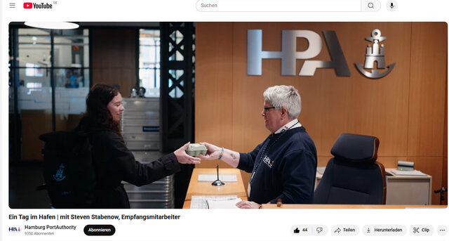 Screenshot von einen YouTube Video von Wir machen Hafen der HPA mit Steven Stabenow